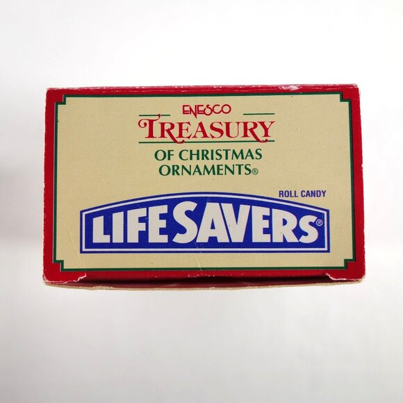 Vintage 1995 Enesco Treasury Lifesavers Ornament Starring Roll At Christmas - Picture 5 of 6
